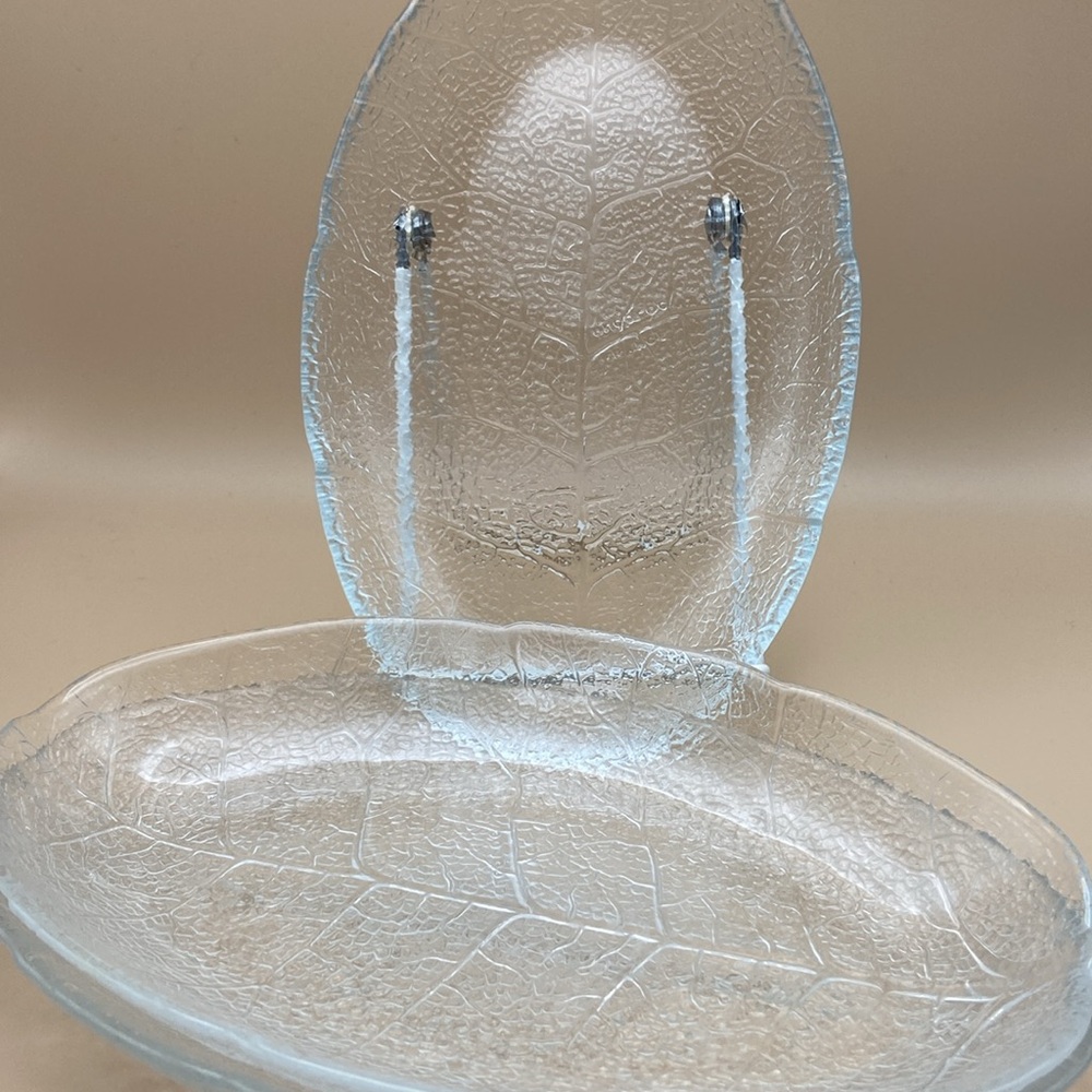 Arcoroc ASPEN Leaf Oval Side Plate Platter - Set of 4